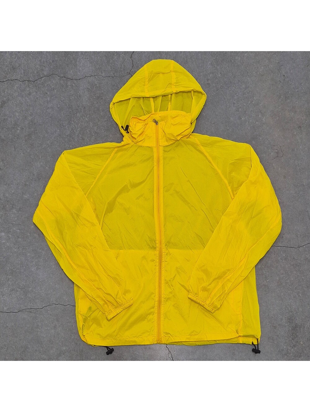 Zeagoo Yellow Hooded Windbreaker Jacket